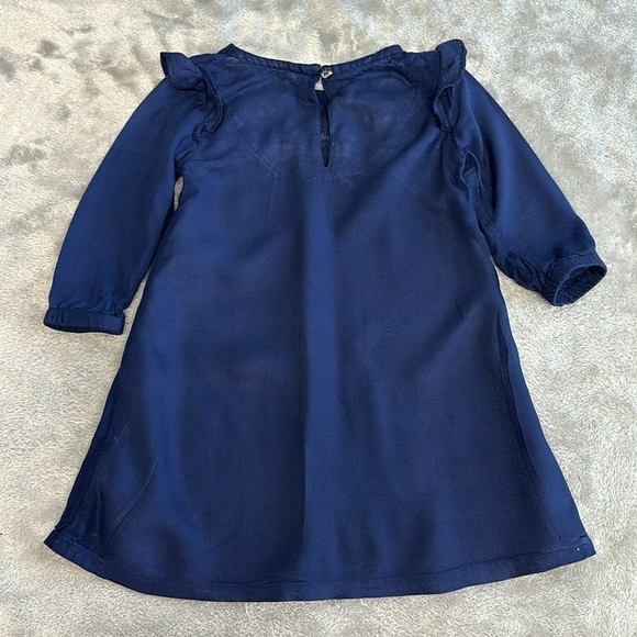 Beebay - long sleeve rayon  feel dress. Size 6-9 months - Picture 3 of 3